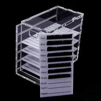 5-слойна кутия за съхранение на мигли Грим дисплей контейнер Присаждане плоча Прозрачен дропшипинг