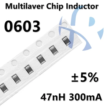 (50pcs) 0603 47nH 300mA 1NH 1.2/2.2/3.3/4.7/10/22/33/47/68/82/100NH ±0.3NH ±5% SMD Multilaver чип високочестотен индуктор