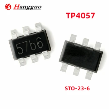 50Pcs / Lot Оригинален TP4057 TP4059 57b 59b SOT-23-6 SMD 500mA 600mA Зарядно устройство за литиева батерия IC чип Най-добро качество