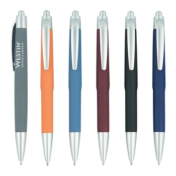 50PCS Празна цветна лепилна химикалка Натиснете рекламна писалка, за да обсъдите срещата на хотелската писалка Конферентна химикалка