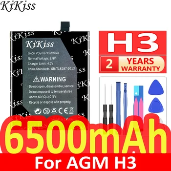 5100mAh/6500mAh KiKiss Мощна батерия H 1 H 2 (A10) H 3 За AGM A10 H3 H1 Батерии за мобилни телефони