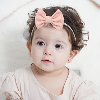 5Pcs/Set Цвят Еластична лента за коса за бебета момичета Сладки аксесоари за коса Мек найлон Държач за вратовръзка за коса Конска опашка Детска лента за глава