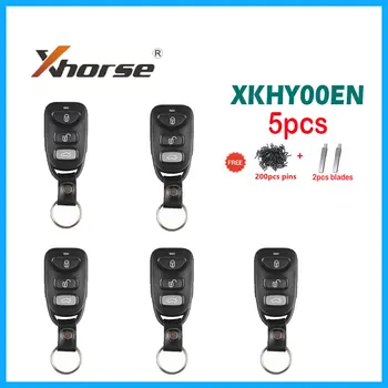 5PCS/ЛОТ Xhorse XKHY00EN Универсален кабелен дистанционен ключ 3 бутона за Hyundai тип VVDI2 Автомобилен дистанционен ключ X007 Английска версия