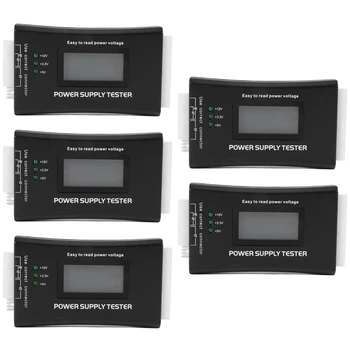 5X 20+4 пинов LCD тестер за захранване за ATX, ITX, BTX, PCI-E, SATA, HDD