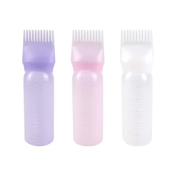 6 Oz боя за коса оцветяване изстискайте бутилка с измерване масло за коса дозиране почистване на косата може да изпразни шампоан апликатор бутилка