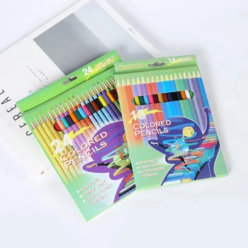6 кутии 18 цветни метални цветни моливи за рисуване скициране комплект оцветяване цветни моливи професия художествени консумативи за художник