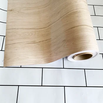 60cm самозалепващи дебели тапети сменяеми стикери PVC дърво зърно водоустойчив декор контакт хартия за обновяване на мебели