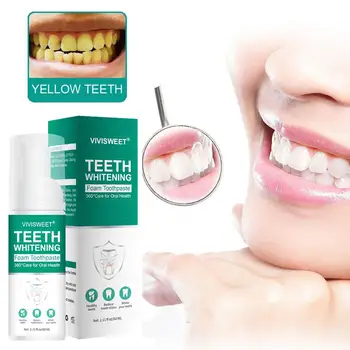 60ml пяна избелване паста за зъби мус пяна дълбоко избелване грижи петна мус почистване устна хигиена отстраняване венци зъби N6H4