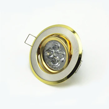 6PCS Златни кръгли комплекти LED рамка тела притежатели регулируеми GU10 / MR16 / GU5.3 таван място светлини монтаж