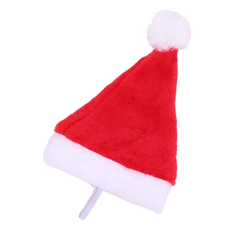 6Pcs Коледна шапка за домашни любимци Очарователна декоративна шапка за домашни любимци Висококачествени фланелетни парти консумативи за домашно куче