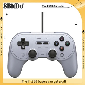 8BitDo Pro 2 Кабелен геймпад за Nintendo Switch Win10 Raspberry Pi кабелен USB контролер