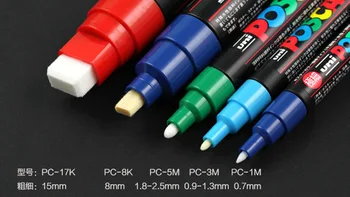 8PCS Mitsubishi рекламна писалка/графити писалка PC-17K | 8 цвят 15мм голям шрифт