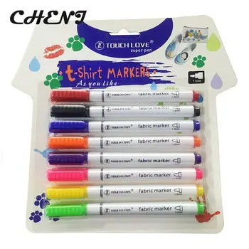8Pcs текстилен маркер плат боя писалка DIY занаяти тениска пигмент живопис писалка дрехи текстилен маркер плат боя маркер