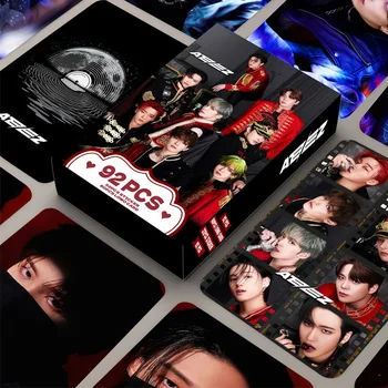 92pcs/set KPOP ATEEZ Lomo карти фото стикери HD двустранен високо качество фотокарта YEOSANG JongHo Yunho San Фенове подарък