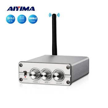 AIYIMA TPA3116 Усилвател 2.0 Chennel Висока мощност 100W X2 Клас D Цифров HIFI Bluetooth 5.0 Amp HIFI Музика DIY Домашно кино