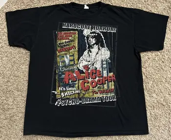 Alice Cooper Psycho-Drama Tour Hardcore Horror Concert T-Shirt 2008 Размер XL