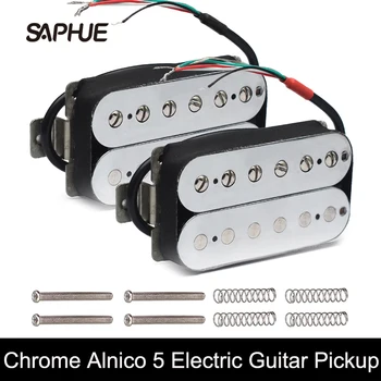 Alnico 5 електрическа китара пикап Humbucker двойна намотка пикап с винтове и пружини Alnico V китара части хром