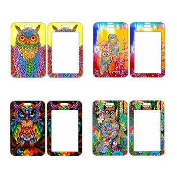 Animal Pattern Boys Girls ID Name Card Holder Student Campus Card Cover Owl Bank Bus Card Case Cards Protectors Gift
