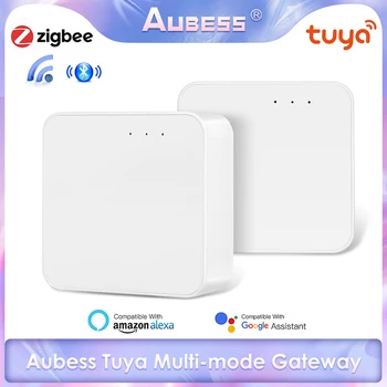Aubess Tuya Multi-mode Gateway, Zigbee + WiFi + BLE Hub, Smart Home Remote Control Center Работа с Smart Life APP Alexa Google Home