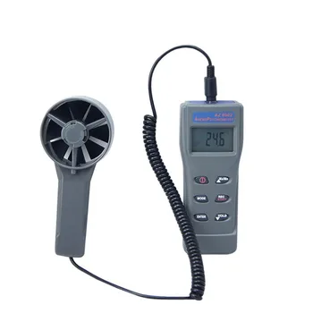 AZ8902 Нов преносим дистанционен вентилатор Температура и относителна влажност Измервател на дебита на въздуха Метър за скорост на вятъра Измервател на скоростта на въздуха