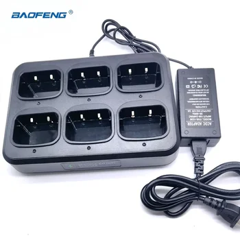 BAOFENG Multi Rapid Six Way зарядно устройство за батерии с ЕС / САЩ щепсел за двупосочно радио Walkie Talkie UV-9R Plus UV9R Pro за UV-XR BF9700