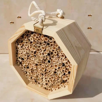 Bee Hive Bamboo Tube Bee Hotel за самотни пчели привличат пчелите към градината Bee Hote