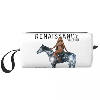 Beyonce Renaissance Tour 2023 Голяма чанта за грим Водоустойчива торбичка за пътуване Козметични чанти Организатор на музикален концерт за жени