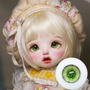 BJD Кукла очи Подходящ за 12mm14mm16mm малка кукла ирис със стъклени очи Twinkle кукла аксесоари зелен
