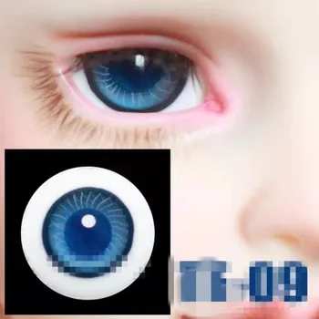 Bjd кукла очи синьо пластове зърно стъкло очна ябълка 1/6 1/4 SD.14mm 16mm безплатна кутия кукла аксесоари GA9