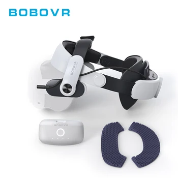 BOBOVR M3 PRO Каишка за глава на батерията, съвместима с Oculus Quest3 VR многоточково регулиране 5200mah батерия за VR аксесоари