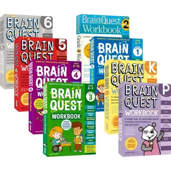Brain Quest Работна книга Английска версия на книгата за интелектуално развитие Карти Въпроси и отговори Карта Умно дете Деца