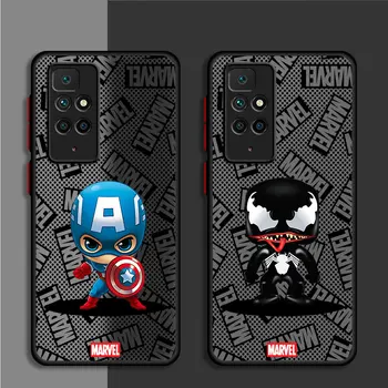 Cartoon Marvel Iron Man калъф за телефон за Xiaomi Redmi 9A 10A 9C 9 K40 Pro 10 12 5G A1 Plus 10C 9T A2 12C матов удароустойчив капак