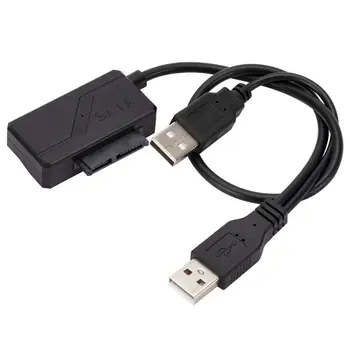 Cd-rom кабел 6P 7P CD DVD Rom USB адаптер SATA към USB адаптер кабел 6P + 7P SATA към USB оптично устройство линия оптичен USB2.0 адаптер