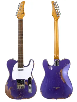 Censtar Relic електрическа китара, ELM тяло и кленов врат, костна гайка, 6-струнна реликва китара, професионални / пълен размер / електрически китари за