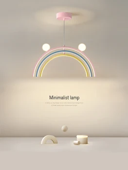 Creative Rainbow LED полилей осветление модерен скандинавски детски кабинет изкуство висящи лампа спалня момичета дома деко тела