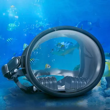 Dive Mask Galsses Anti-Fog Tempered Glass Snorkel Mask за мъже и жени Очила за гмуркане за безопасно гмуркане с шнорхел Гмуркане Плуване