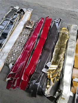 DIY 14 цвята Естествена змийска кожа Плат със занаятчийски Кожени инструменти Рядка кожа 80x10cm-130X15cm