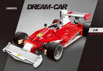 Dream-car Building Block Italia Horse F1 Състезателна кола Модел Moc Formula One Vehicle Сглобяване на тухли Играчки Колекция за момчета Подаръци