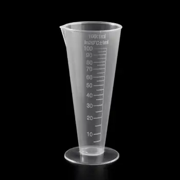 Dropship 1PC 100ml лабораторна бутилка лаборатория кухня пластмасова измервателна чаша измервателна чаша