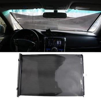 Durable New Practical Car Retractable Sun Shade Accessory Anti-UV Auto Black Block Curtain PVC Protection Replace