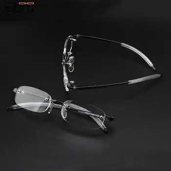 Elbru Ultralight Soft TR90 Очила за късогледство без рамки Мъжки бизнес Късогледи очила Късогледи очила-1.0 до -4.0 Унисекс