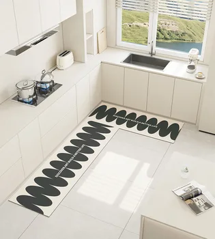 Fashion Simple Nordic Style Kitchen Mat Floor Carpet House Hold Carpet Long Strip Door Mat Modern Home Decor