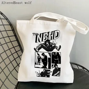 Fashion Women Shopper Handbags The Nbhd Comic Custom Environmental Storage Reusable Canvas Shoulder Tote Bag School Bag