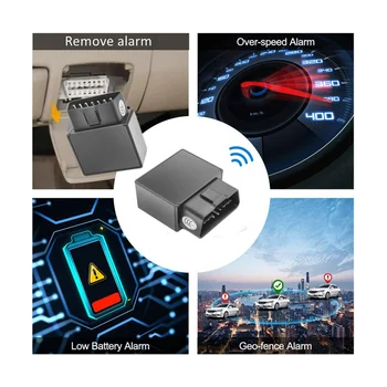 Free APP Plug and Play гласов монитор Аларма за вибрации над скоростта Мини 4G OBD GPS Car Tracker Проследяване в реално време (B)
