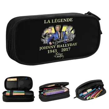 Fun Джони Холидей молив случай поп музика молив торбичка писалка кутия за студент големи чанти за съхранение училищни пособия цип канцеларски материали