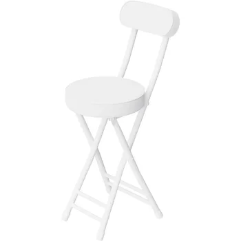  GLCS GLAUCUS сгъваема табуретка, омекотена подплатена бар столка, 24inch бяла височина тежкотоварни преносими стол стол с 300lbs
