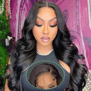 Glueless Wigs Human Hair Pre Plucked Wear and Go Glueless Wig for Beginners 4x4 Body Wave Lace Front Wigs for Black Women