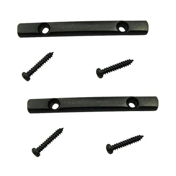 Guitar String Tree Guides String Retainer Bar for Strat Tele Guitar Replacement Parts, Black (Pack of 2 )