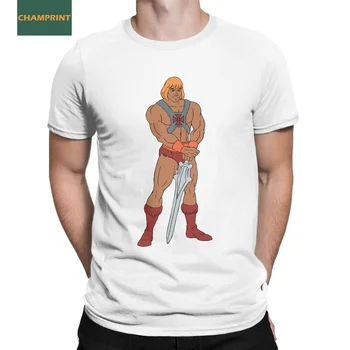 He-Man Masters of the Universe тениска за мъже реколта 100% памук тениска кръгла яка къс ръкав T риза оригинални върховете