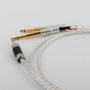Hi-End 6.5mm 4.4mm XLR 99% чисто сребро 8 сърцевина слушалки слушалки кабел за Meze 99 Classics NEO NOIR слушалки